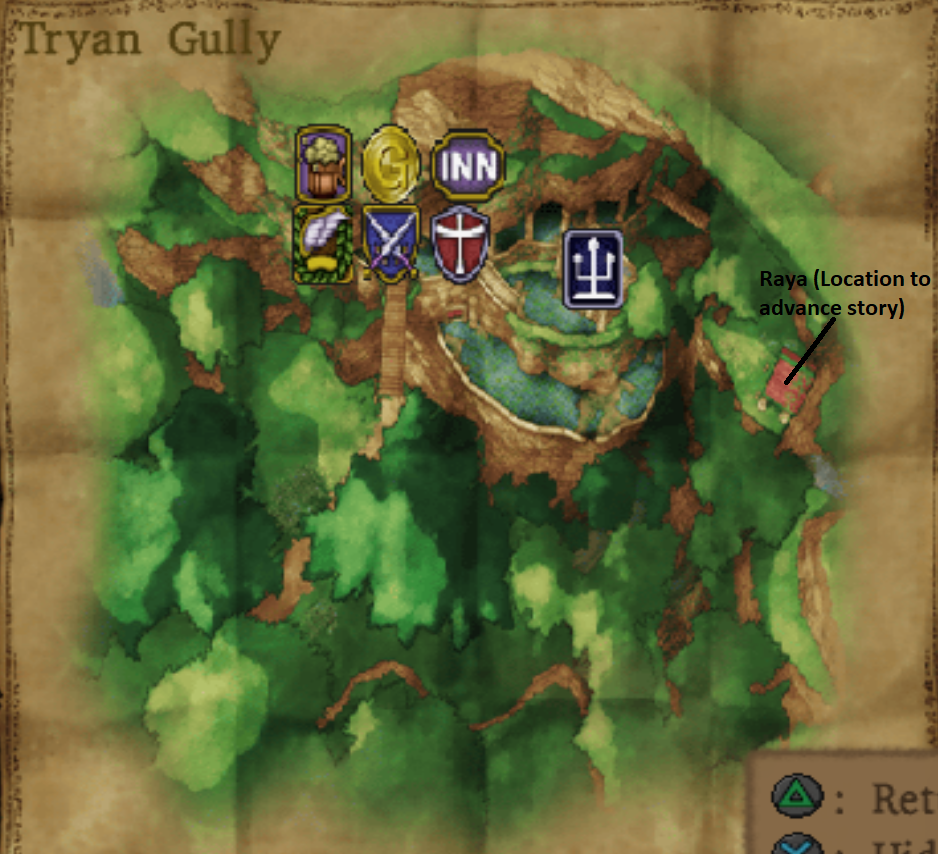 Map of Tryan Gully